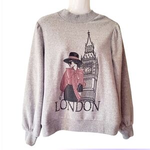 Gray London Graphic Sweater